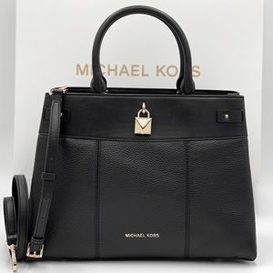 MICHAEL KORS GRAMERCY LARGE SATCHEL BLACK